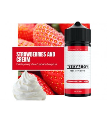 ΝΤΕΖΑΒΟΥ 100% AUTHENTIC Flavour Shot STRAWBERRIES AND CREAM 25ml / 120ml (φράουλα και κρέμα)