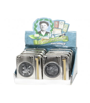 Ταμπακιέρα μηχανή στριφτού του παππού 47302-010 μεταλλική κουτί των 8τεμ