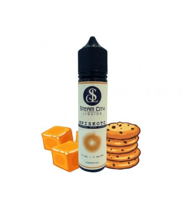 STEAM CITY MPISKOTO FLAVOUR SHOT 12/60ML (μπισκότο)