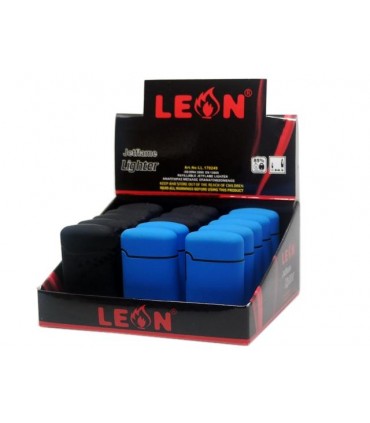 Αναπτήρες Leon Αντιανεμικοί Cobble Jetflame Blue&Black 170249 - 15 Τεμάχια
