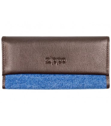Καπνοθήκη ZIPPO KS jeans/leatherette mocca 2007221