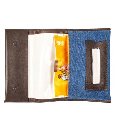 Καπνοθήκη ZIPPO KS jeans/leatherette mocca 2007221