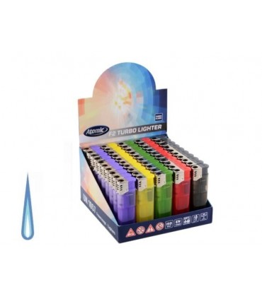 Αναπτήρες Atomic Αντιανεμικοί F2 Turbo TC assorted 3770002 - 50 Τεμάχια