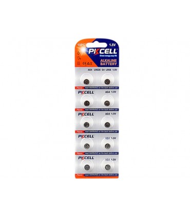 PKCELL AG4 - LR626 - 377 ALKALINE (10 ΜΠΑΤΑΡΙΕΣ) ΚΑΙ ΓΙΑ ΡΟΛΟΓΙΑ