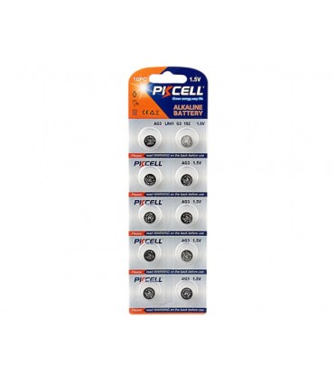PKCELL AG3 - LR41 - 192 ALKALINE (10 ΜΠΑΤΑΡΙΕΣ) ΚΑΙ ΓΙΑ ΡΟΛΟΓΙΑ