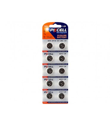 PKCELL AG10 - LR1130 - 390 ALKALINE (10 ΜΠΑΤΑΡΙΕΣ) ΚΑΙ ΓΙΑ ΡΟΛΟΓΙΑ