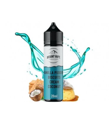 MOUNT VAPE Flavor Shots VANILLA PUDDING BISCUITS CREAM COCONUT 20/60ml (πουτίγκα βανίλια, μπισκότο, κρέμα και καρύδα)