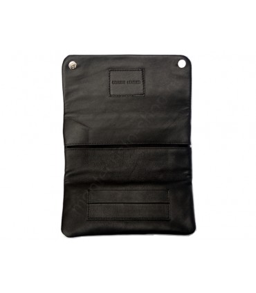 Καπνοθήκη Mario Rossi 2681-06 BLACK δερμάτινη μαύρη για σακουλάκι καπνού