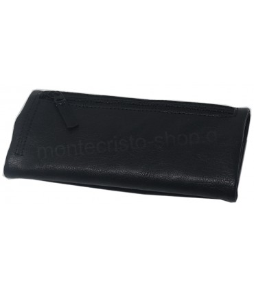 Καπνοθήκη Δερμάτινη Mario Rossi 2681-11 BK γνήσιο δέρμα μαύρη για σακουλάκι καπνού