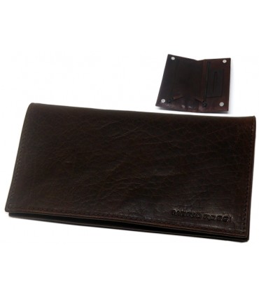 ΚΑΠΝΟΘΗΚΗ MARIO ROSSI 602-11 BR OIL PULL UP γνήσιο δέρμα καφέ (με 3 φερμουάρ) δερμάτινη