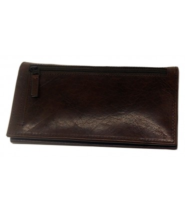 ΚΑΠΝΟΘΗΚΗ MARIO ROSSI 602-11 BR OIL PULL UP γνήσιο δέρμα καφέ (με 3 φερμουάρ) δερμάτινη