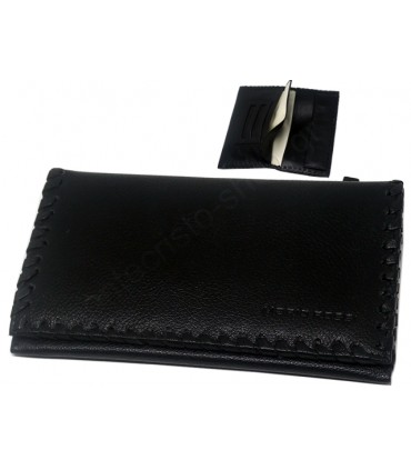 ΚΑΠΝΟΘΗΚΗ MARIO ROSSI 2724-02 BK NAPPA γνήσιο δέρμα μαύρη δερμάτινη