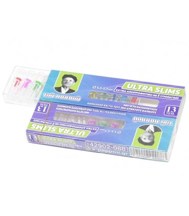 Πιπάκια του παππού 42902-088 (ΝΕΟ) extra slim 5.5 / 5.7mm με 13 πίπες τσιγάρου