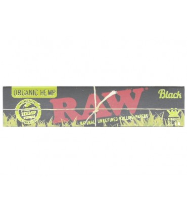 Χαρτάκια RAW BLACK ORGANIC HEMP 32 Φύλλα KING SIZE ΜΑΥΡΟ ΑΛΕΥΚΑΝΤΟ