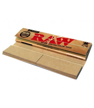 Χαρτάκια Raw king size Classic slim ακατέργαστο με τζιβάνες 32 φύλλα - 1 Πακετάκι