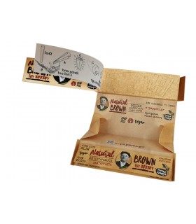 Χαρτάκια του παππού 47797 Natural Brown KS Slim 50 με Δίσκο και 50 κωνικές Τζιβάνες (κουτί των 12τεμ)