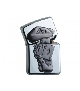 Αναπτήρας ZIPPO chrome brushed Trick Full House 60003270 - 99250084