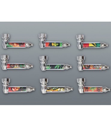 Μεταλλική πίπα HEMP με σίτα 7.5cm MADO 665-2015 σε διάφορα σχέδια