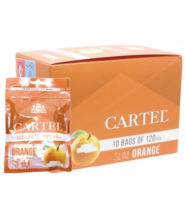 Φιλτράκια Cartel ORANGE SLIM 6.0mm (πορτοκάλι) κουτί των 10 τεμ