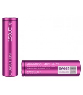 Αυθεντική μπαταρία Efest 18650 IMR 3000mAh 35A (με σύστημα αυθεντικότητας scratch and check)