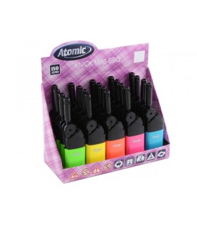 Κουτί με 20 αναπτήρες Atomic Knick Mini BBQ Neon colors 3692502 (με κινούμενο στόμιο) 12.5cm ματ