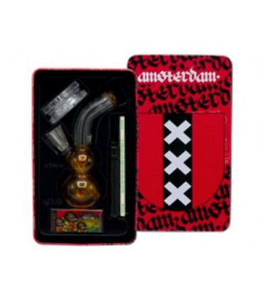 Γυάλινο Bong AMSTERDAM BONG 12cm 02905- SET