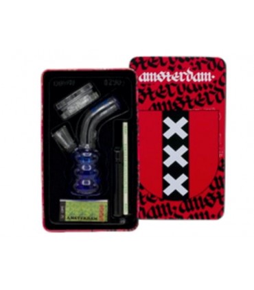 Γυάλινο Bong AMSTERDAM BONG 12cm 02903- SET