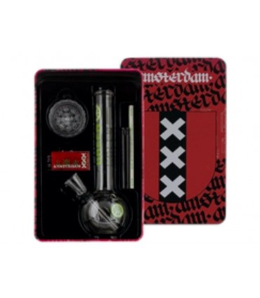 Γυάλινο Bong AMSTERDAM GREENLINE BONG 19cm LG11AM- SET