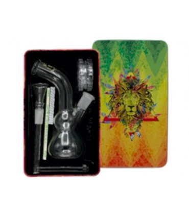 Γυάλινο Bong AMSTERDAM GREENLINE BONG 16cm LG02RS- SET