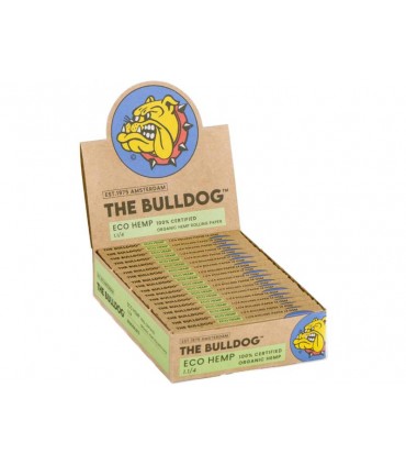 Χαρτάκια στριφτού THE BULLDOG ECO 1&1/4 hemp μεσαίο (κουτί των 18)