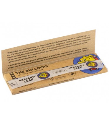 Χαρτάκια στριφτού THE BULLDOG KING SIZE NATURAL ECO Hemp (κουτί των 50)
