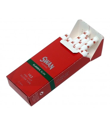 Φιλτράκια SWAN Classic Slim 6mm Κόκκινα - (1 Μικρό Πακετάκι)