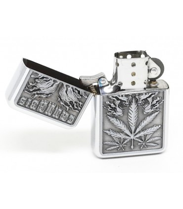 Αναπτήρας πέτρας μεταλλικός 663-2021 CANNABIS B MADO