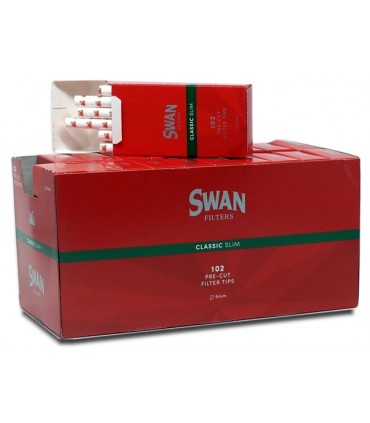 Φιλτράκια SWAN Classic Slim 6mm Κόκκινα (Κουτί με 20 πακετάκια)