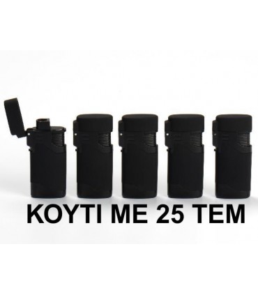 Αναπτήρες Atomic Αντιανεμικοί Jet Cobra Black Rubber (φλόγιστρο) 2514701 - 25 Τεμάχια