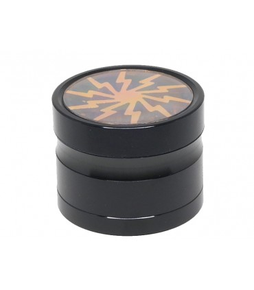 Τρίφτης καπνού AMSTERDAM ROSE GOLD BLACK JK07 MIX ALUMINUM 4 parts 60mm με παράθυρο