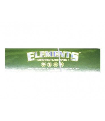 Χαρτάκια στριφτού ELEMENTS UNREFINED KS SLIM ΜΕ ΤΖΙΒΑΝΕΣ (ΜΕ 32 ΑΚΑΤΕΡΓΑΣΤΑ ΦΥΛΛΑ) κουτί των 24τεμ)
