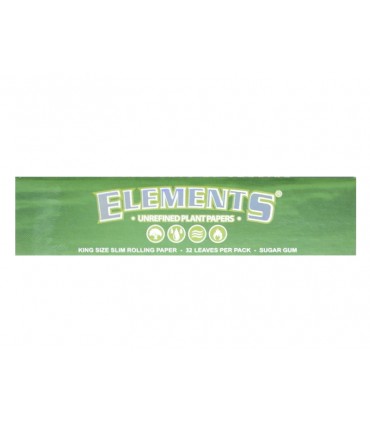 Χαρτάκια στριφτού ELEMENTS UNREFINED KING SIZE SLIM (ΜΕ 32 ΑΚΑΤΕΡΓΑΣΤΑ ΦΥΛΛΑ)