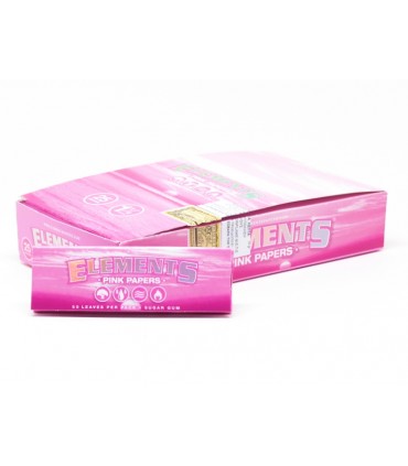 Χαρτάκια στριφτού ELEMENTS PINK 1,1/4 (ΜΕ 50 ΡΟΖ ΦΥΛΛΑ) (κουτί των 25τεμ)