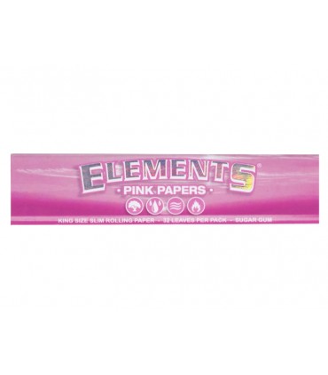 Χαρτάκια στριφτού ELEMENTS PINK KING SIZE SLIM (ΜΕ 32 ΡΟΖ ΦΥΛΛΑ)