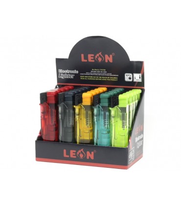 Αναπτήρας Leon 170799 ΗΛΕΚΤΡΟΝΙΚΟΣ ΔΙΑΦΑΝΟΣ (κουτί των 25τεμ)