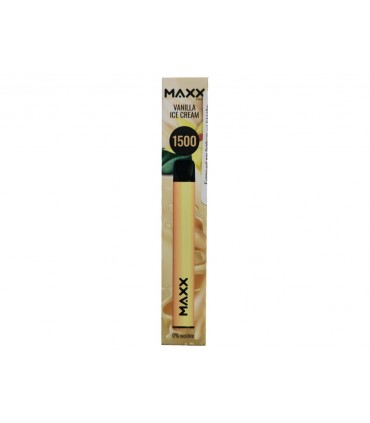 Ηλεκτρονικό τσιγάρο μιας χρήσης MAXX VAPE VANILLA ICE CREAM 3.4ml χωρίς νικοτίνη (παγωτό βανίλια)