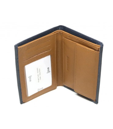 ALPHA STATUS 10104D RFID NAVY BLUE ΔΕΡΜΑΤΙΝΟ ΠΟΡΤΟΦΟΛΙ