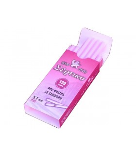Φιλτράκια ΣΕΡΤΙΚΟ ΡΟΖ Extra Slim 5.7mm 120 (κουτί με 20 πακετάκια)