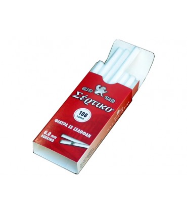Φιλτράκια ΣΕΡΤΙΚΟ ΚΟΚΚΙΝΟ Slim 6mm, 108 - 1 πακετάκι