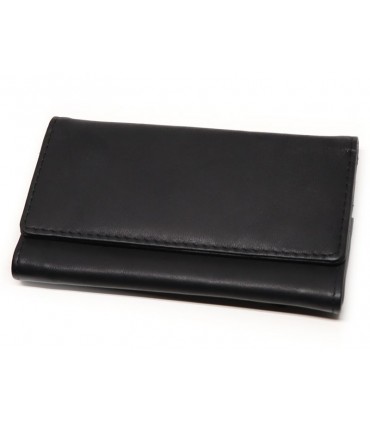 Καπνοθήκη Rolling του παππού 44400-010 Μαύρη δερμάτινη για σακουλάκι και χύμα καπνό  (μεγάλη)