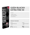 GIZEH BLACK EXTRA FINE 50 CUT CORNERS Χαρτάκια Στριφτού - 1 Πακετάκι