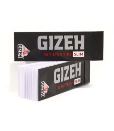 GIZEH BLACK FILTER TIPS SLIM ΤΖΙΒΑΝΕΣ (κουτί των 24τεμ)