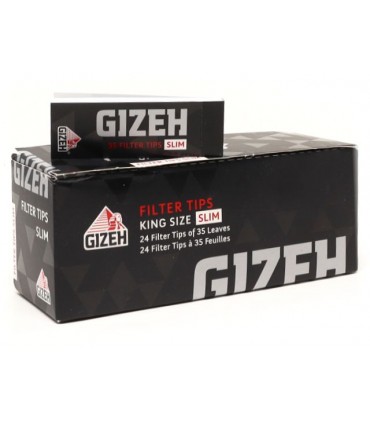 GIZEH BLACK FILTER TIPS SLIM ΤΖΙΒΑΝΕΣ (κουτί των 24τεμ)