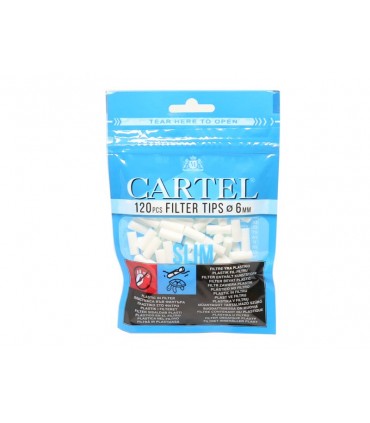 Φιλτράκια Cartel 120 Slim 6mm, με φίλτρο 15mm - 1 σακουλάκι